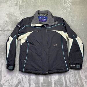 West Scout Ski Snowboard Jacket Black Cream‎ Blue Waterproof Insulated Medium